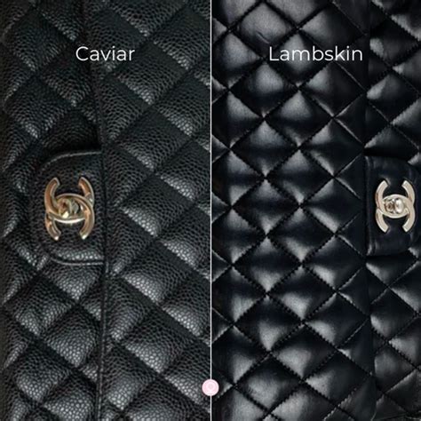 chanel calfskin &|caviar vs lambskin Chanel.